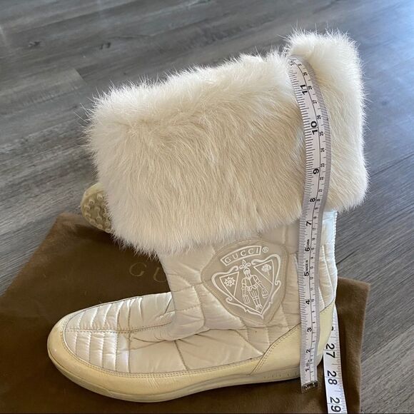 COPY - Gucci Apres Ski Rabbit Fur Lined Quilted Winter Snow Boots Women’s 36.5 … - Picture 8 of 10